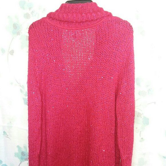 ❄ Jones New York ❄ Plus size 2x red sequin sweater - Picture 2 of 5